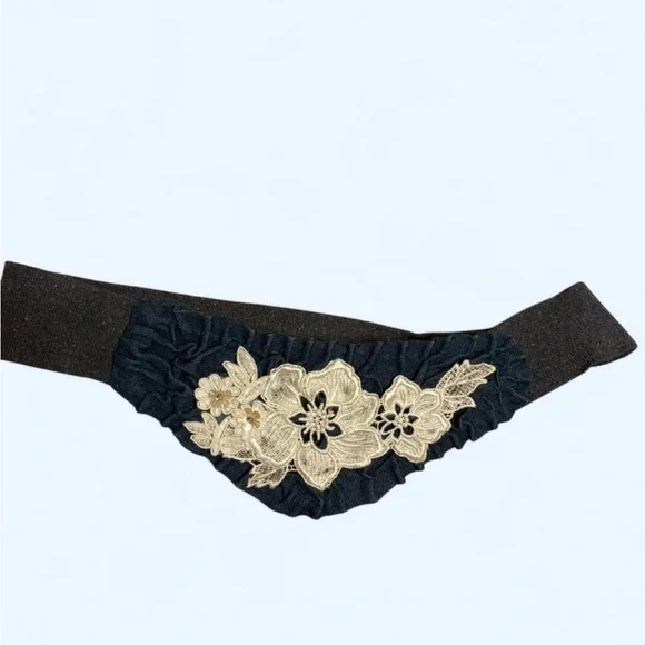 VTG Wanted by Beads 3-Pc Denim Set - Large - Fringe & Lace - Western Boho - Picture 4 of 8